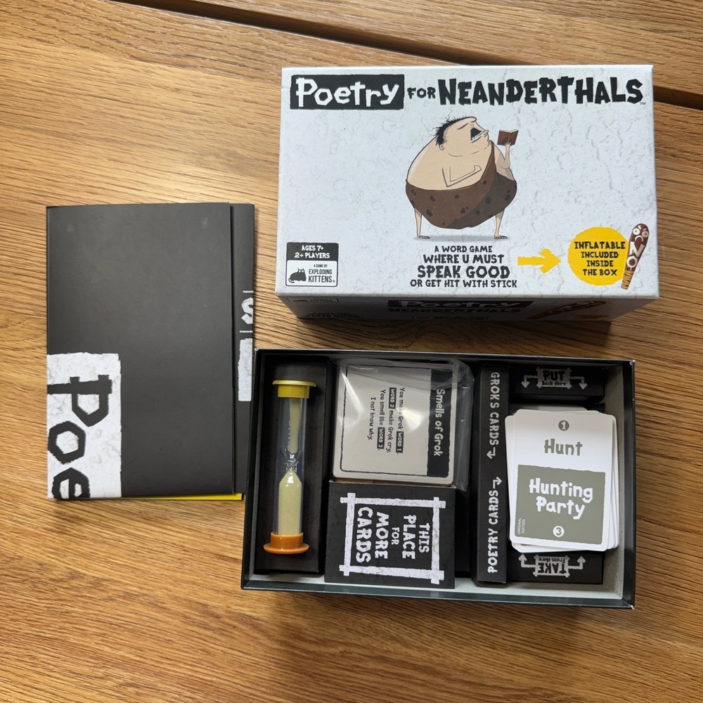 Poetry for Neanderthals Word Game Prehistoric Party Card Game